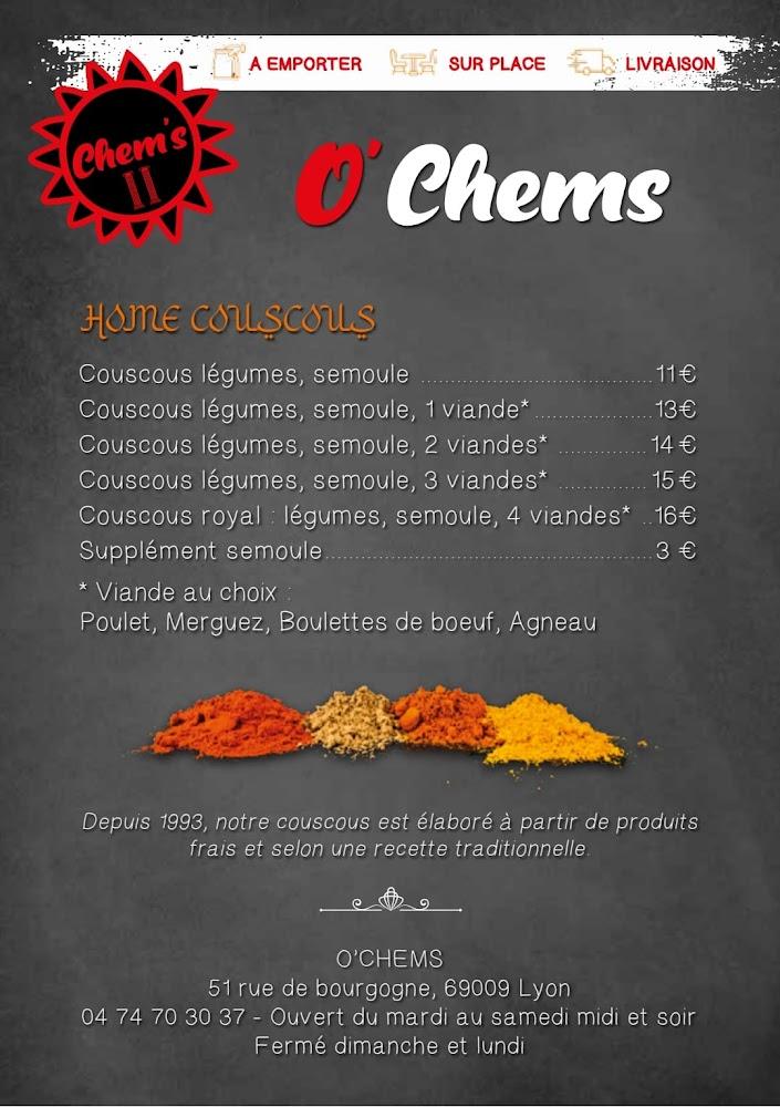 O' CHEMS - Menu Image 1