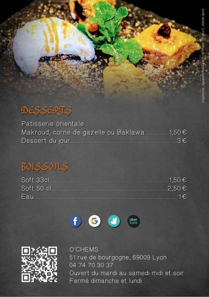 O' CHEMS - Menu Image 2